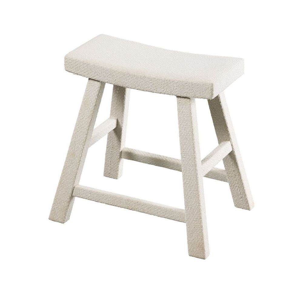 Stools - Poplar wood and MING fabric stool - CFOC