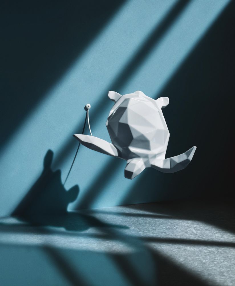 Ensembles muraux - Sculpture en porcelaine – Tortue Blanche - OCEANSTORE DESIGN