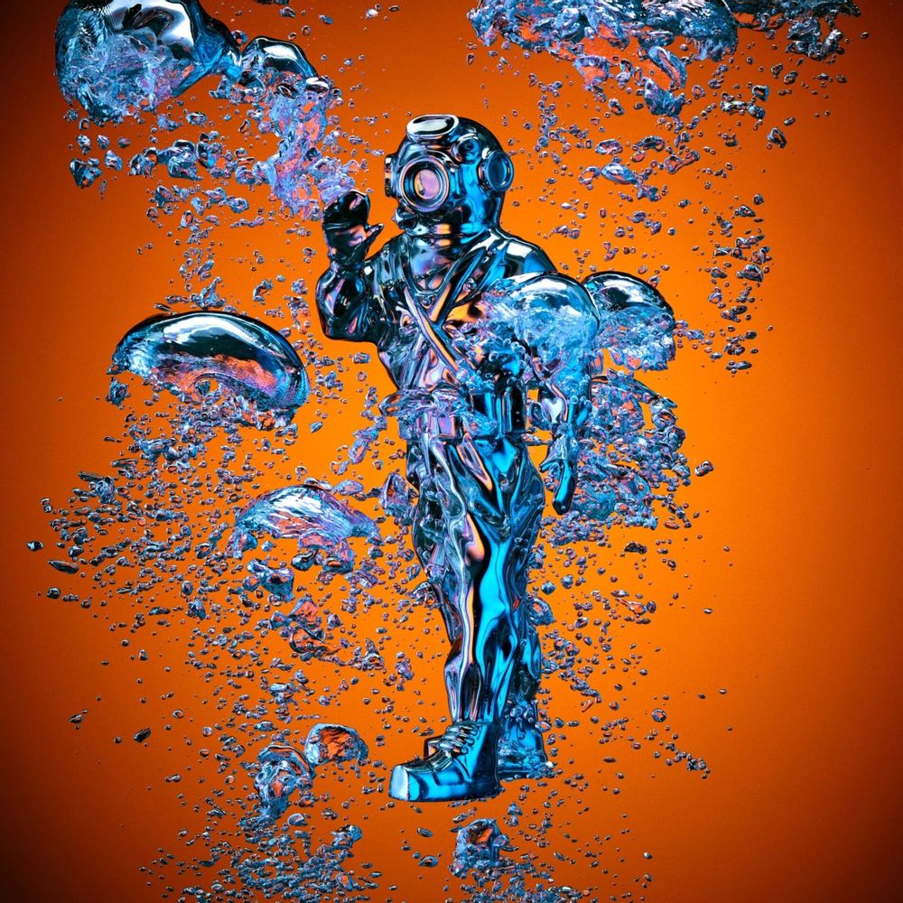 Etagères - Sculpture en porcelaine – Aquanaute Bleu - OCEANSTORE DESIGN