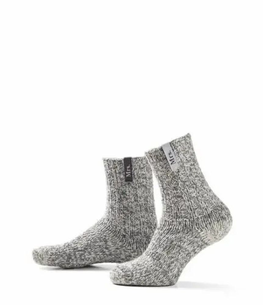 Socks - Socks - Originals, DuoPack, medium, grey wool, Mrs & Mrs, 37-41 - SOXS.CO