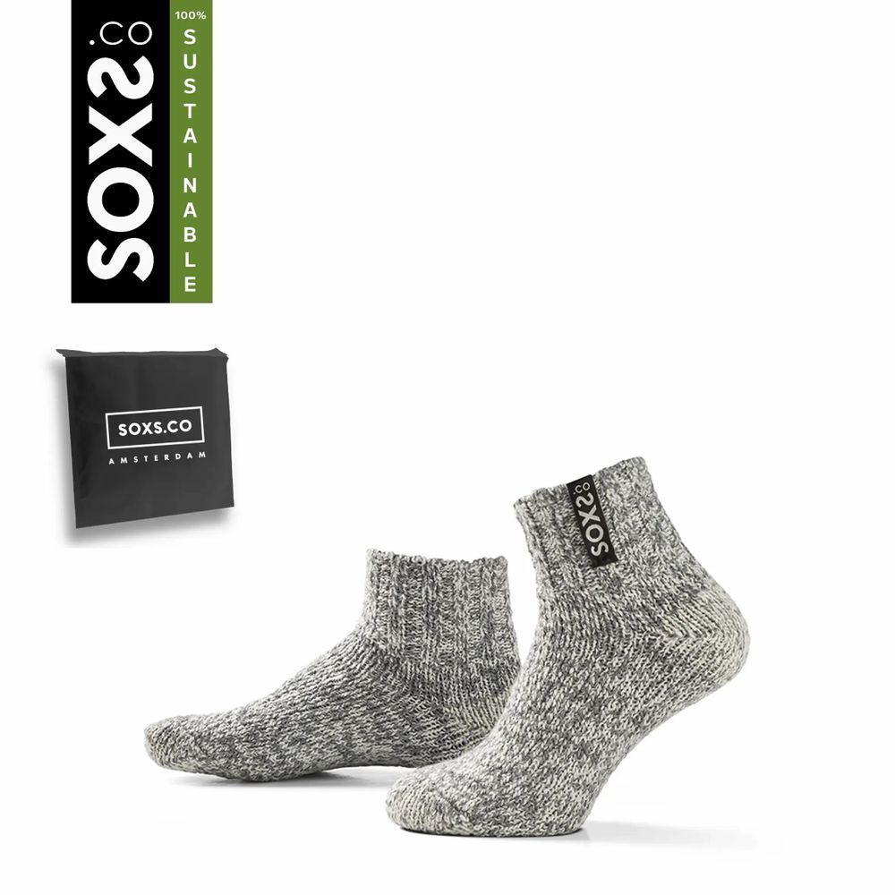 Chaussettes - Chaussettes - Originals, durable, laine grise basse, black onyx, 37-41 - SOXS.CO