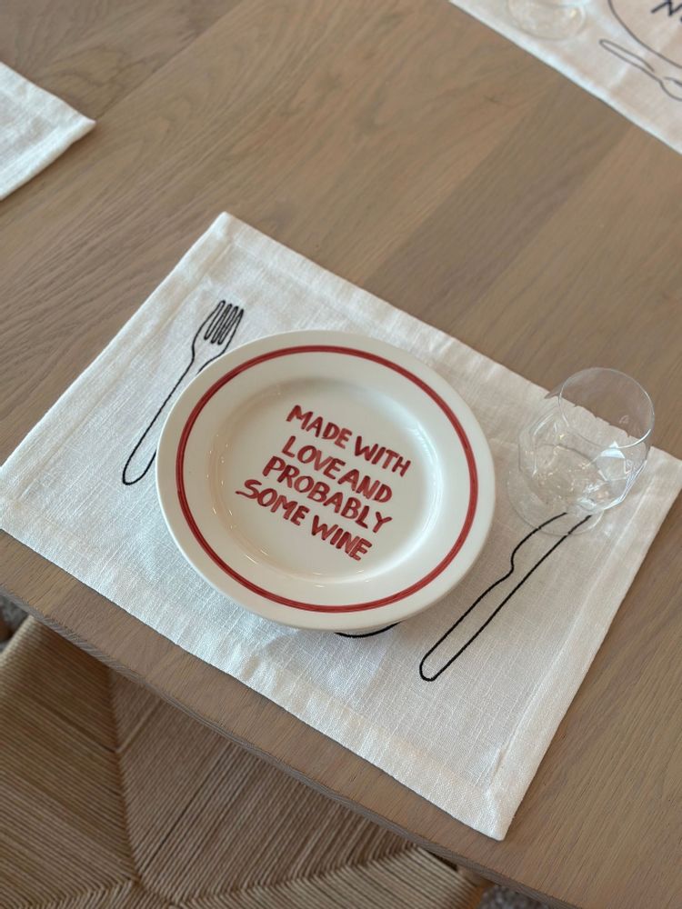 Table linen - Embroidered placemats 'Catch of the day' - STUDIO NOTICED