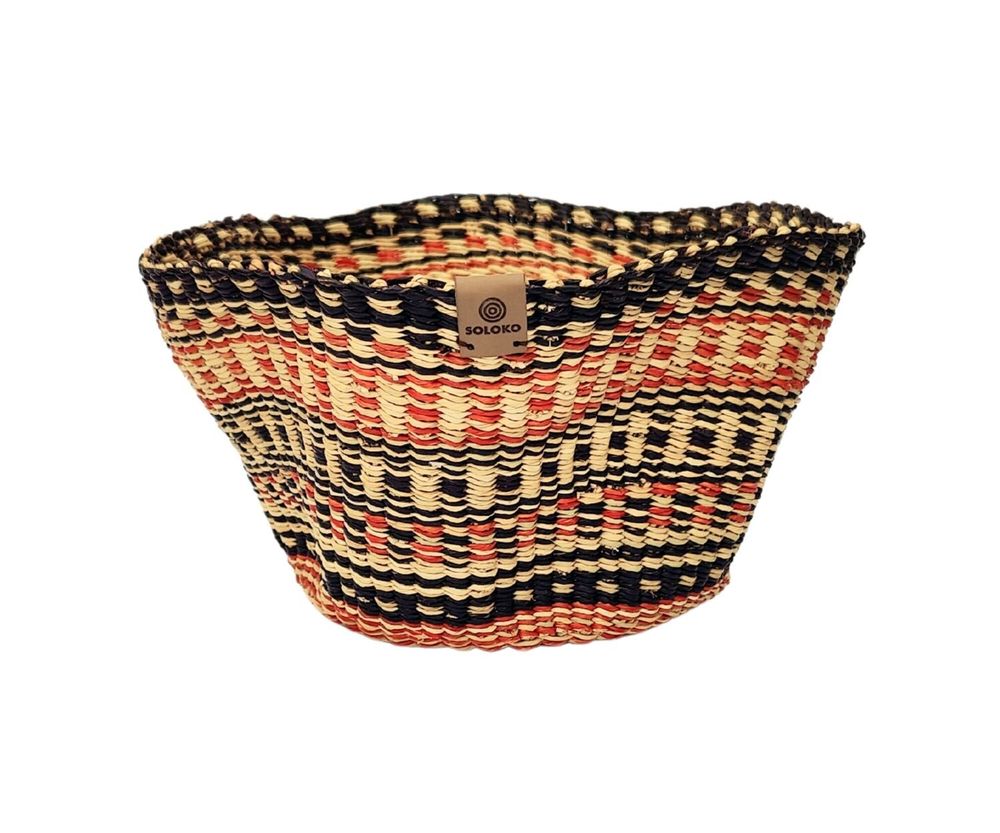 Poubelles pour salle de bain - Panier Sitso Wave petit | Panier de rangement | Sculptur | rouge brun - SOLOKO