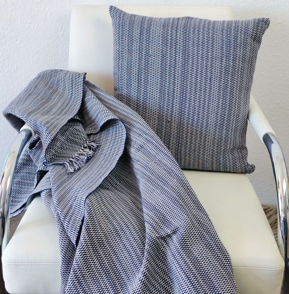 Plaids - Couverture tissée à la main | Two is One Bleu royal | Plaid | Kente - SOLOKO