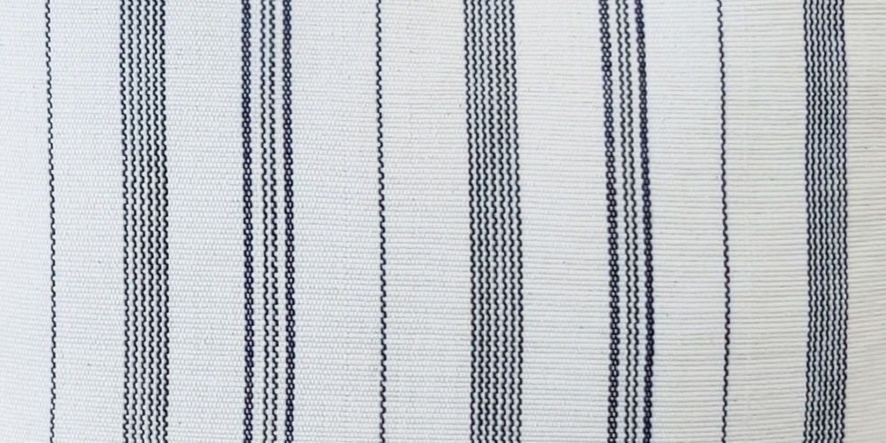 Coussins textile - Housse de coussin tissée à la main | Tsiame beige à rayures bleues - SOLOKO