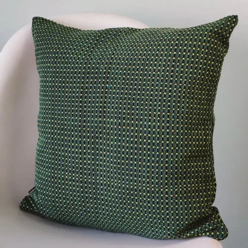 Coussins textile - Housse de coussin tissée à la main | Ability vert, turquoise - SOLOKO