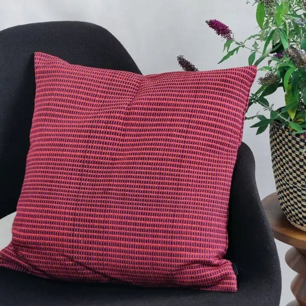 Coussins textile - Housse de coussin tissée à la main | Ability rouge, orange, rose - SOLOKO
