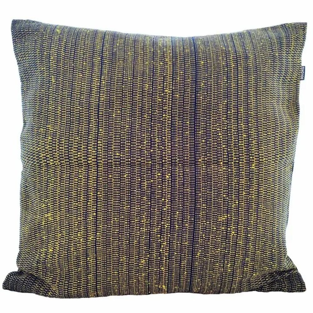 Coussins textile - Housse de coussin tissée à la main | Two is One bleu jaune - SOLOKO