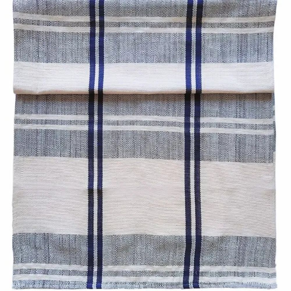 Nappes - Chemin de table en coton tissé à la main | Anloga bleu royal, beige - SOLOKO