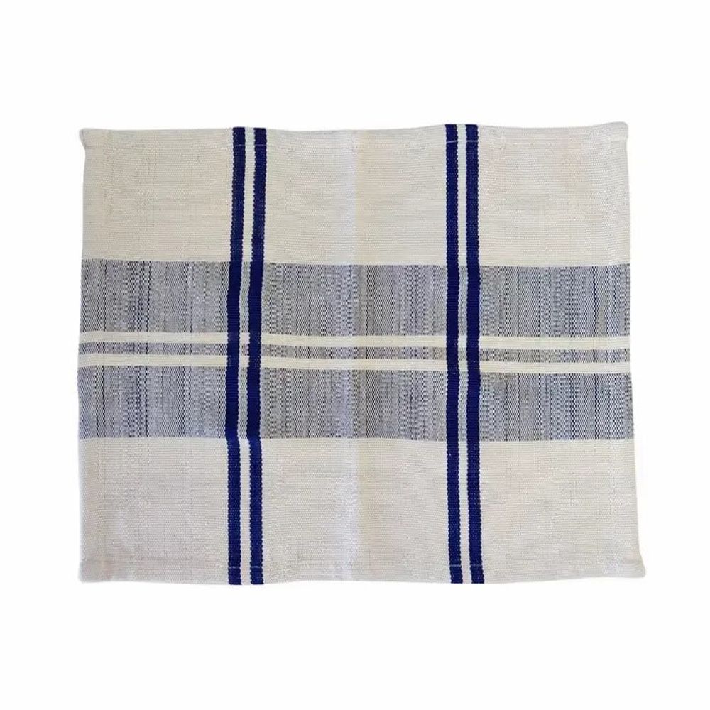 Sets de table - Set de table et serviette tissés à la main | Anloga Beige Blue - SOLOKO
