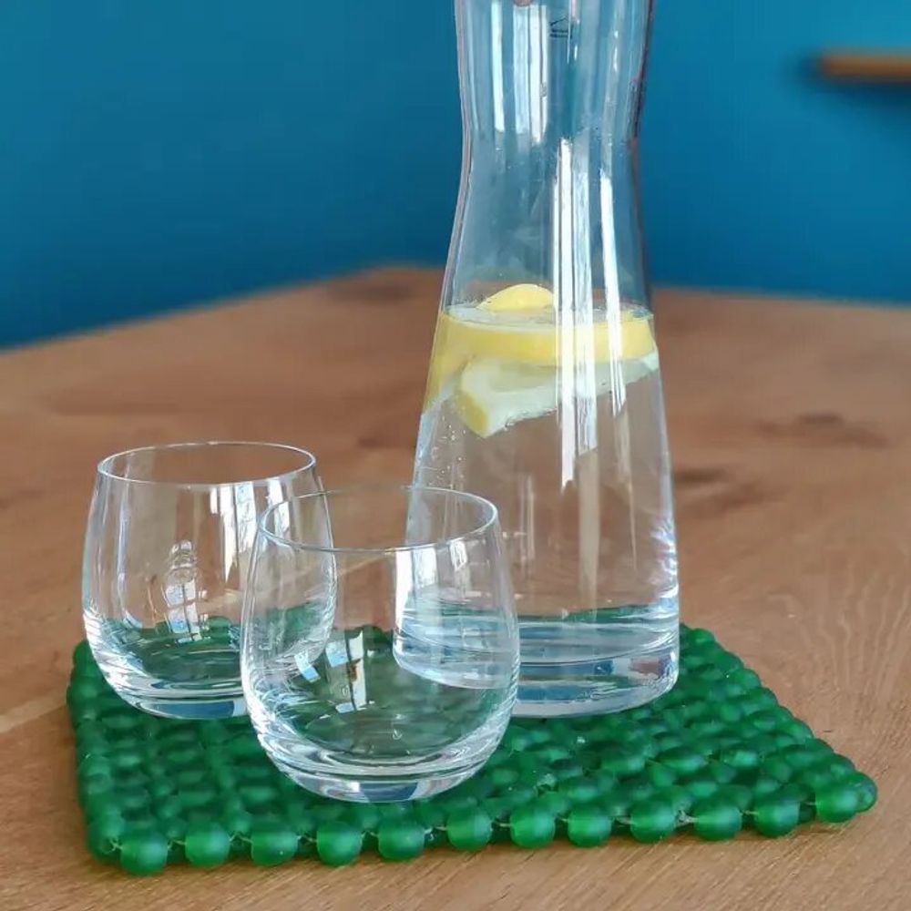 Dessous de plat - Napperon en verre Nunana | Dessous-de-plat | Napperon en Beads | Vert - SOLOKO
