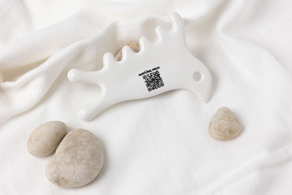 Cosmétiques - [Dia Lento] Pochette gua-sha en céramique avec hirondelle et coton - SEOUL DESIGN FOUNDATION
