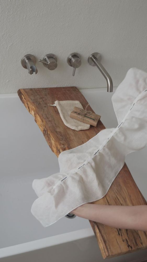 Bath towels - [Dia Lento] Wrinkled Ramie Shower Towel - SEOUL DESIGN FOUNDATION