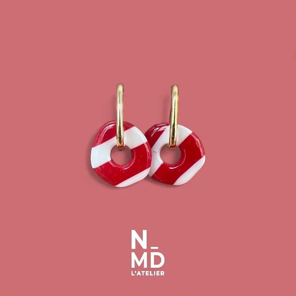 Cadeaux - Créoles rayées - NMD, L'ATELIER