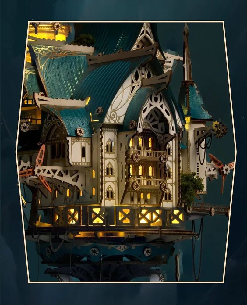 Gifts - Fantasy Steam Castle - White/Blue - VCL CORP
