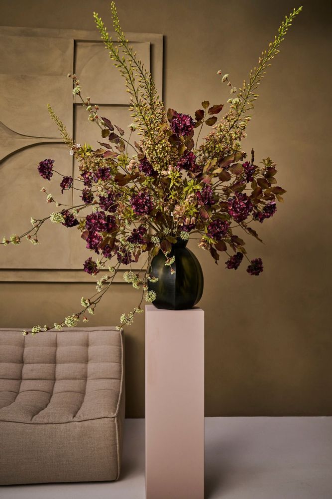Décorations florales - Mélange de fleurs artificielles bordeaux captivant - SILK-KA BV
