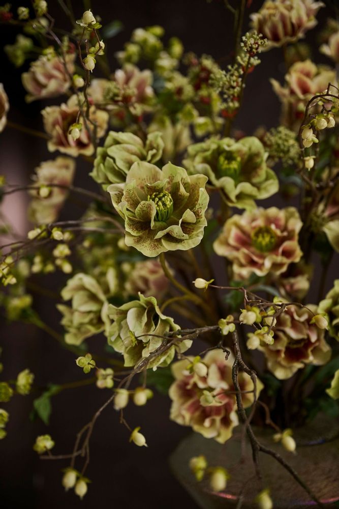 Décorations florales - Fleurs d’hellébores artificielles - SILK-KA