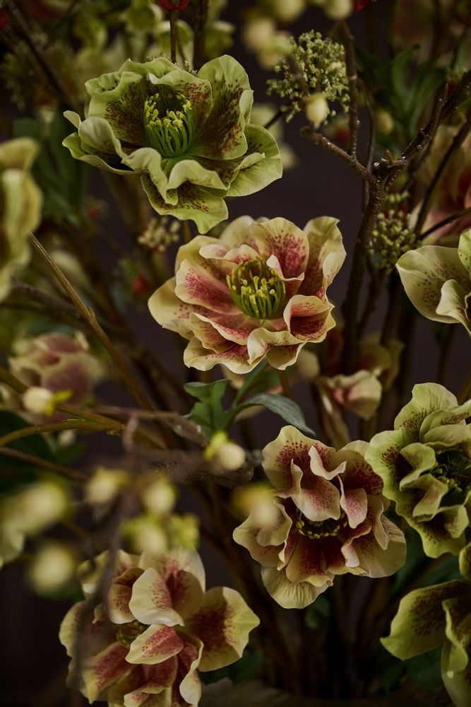 Décorations florales - Fleurs d’hellébores artificielles - SILK-KA