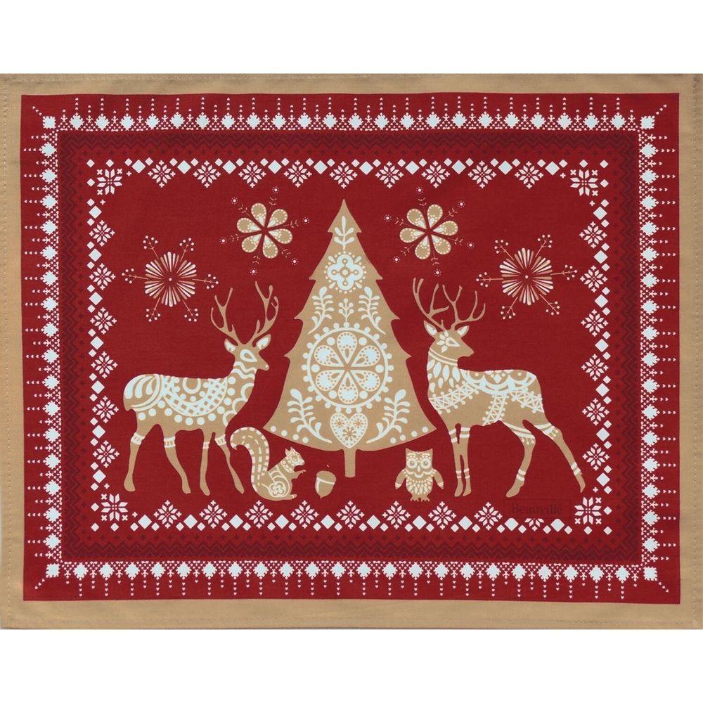Table linen - Placemat - Winter stroll - BEAUVILLÉ