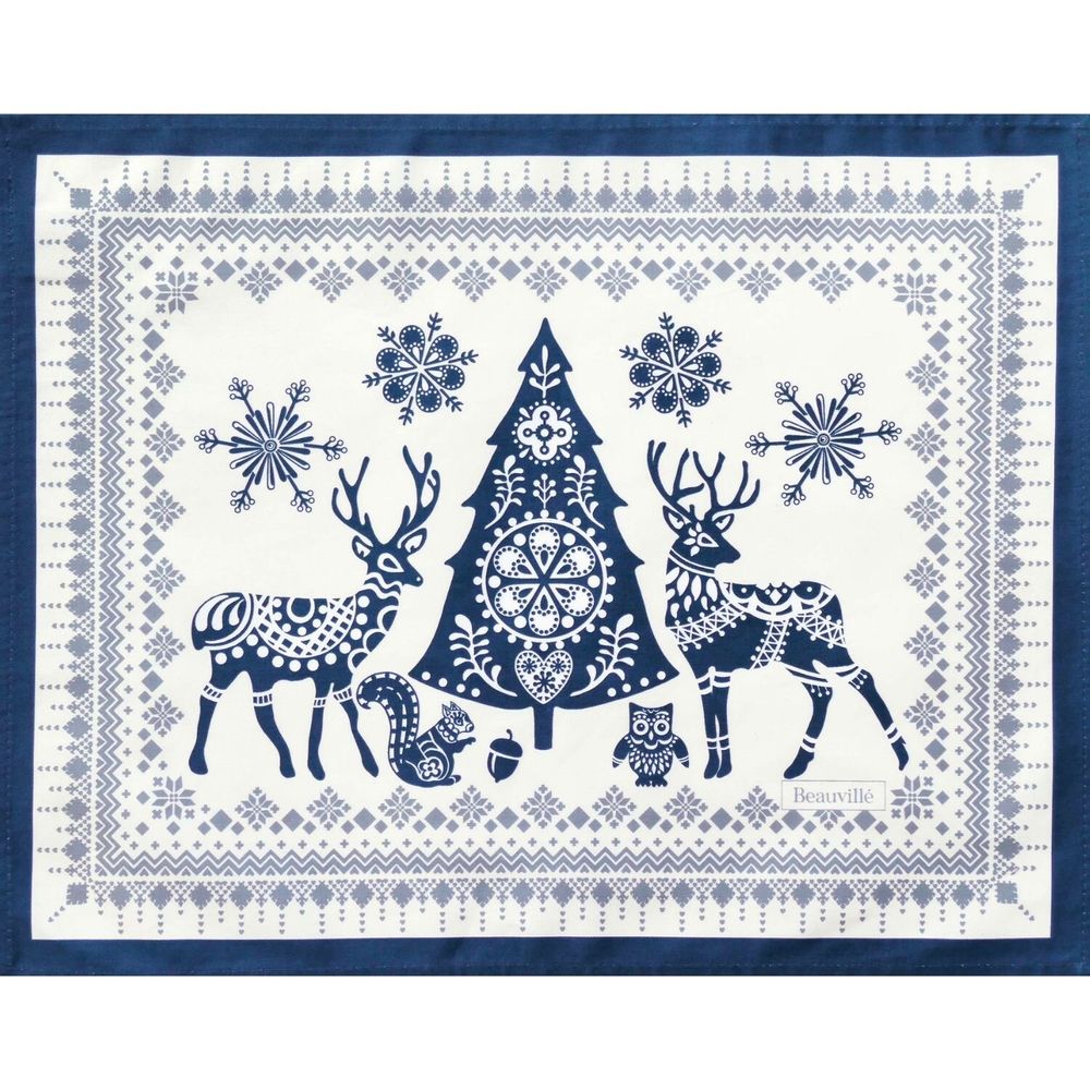 Table linen - Placemat - Winter stroll - BEAUVILLÉ