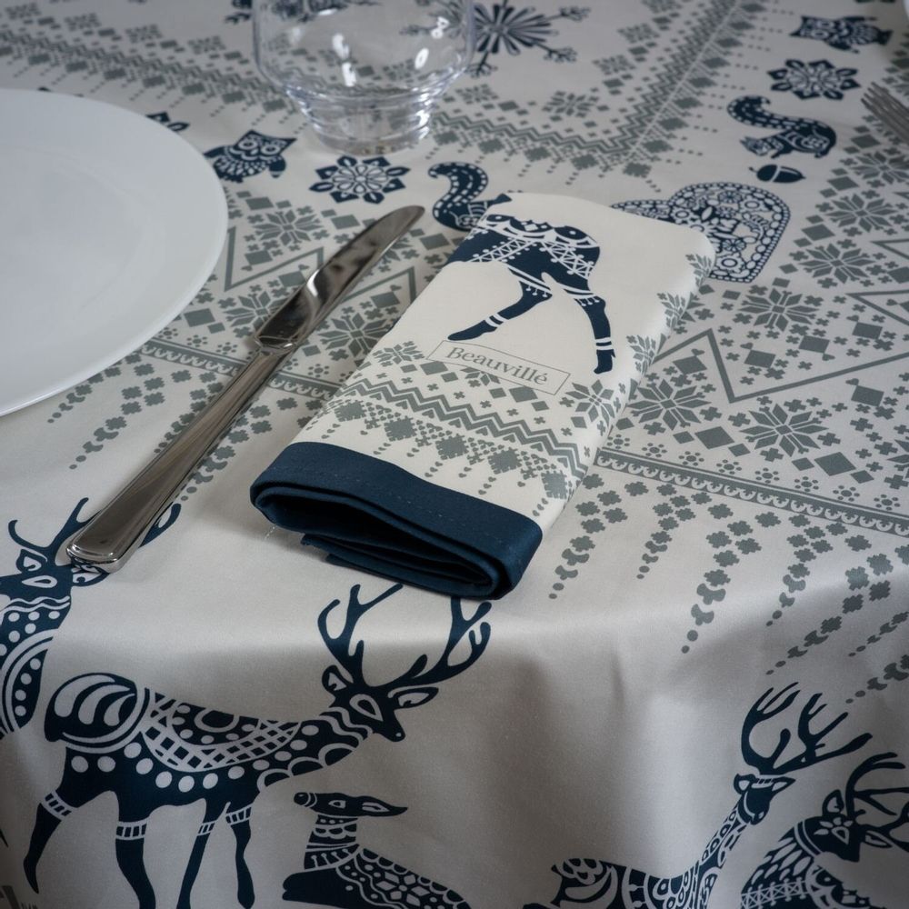 Table linen - Placemat - Winter stroll - BEAUVILLÉ