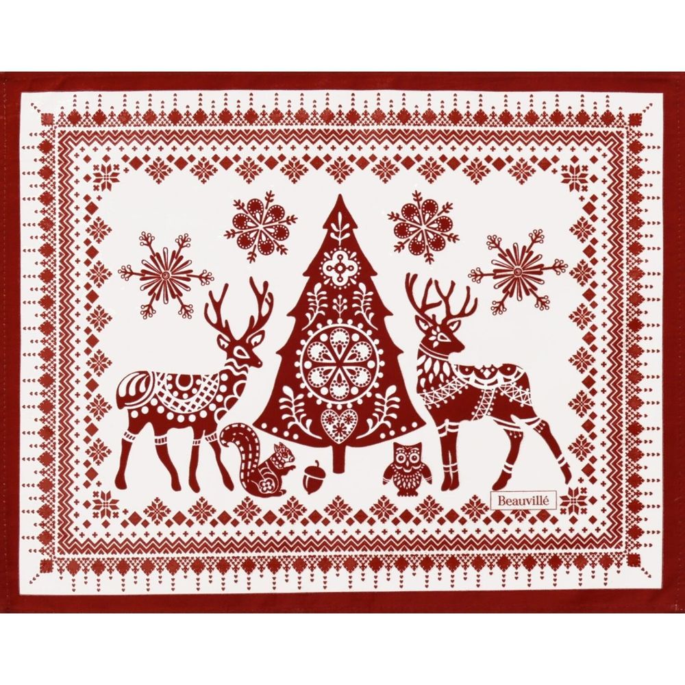 Table linen - Placemat - Winter stroll - BEAUVILLÉ