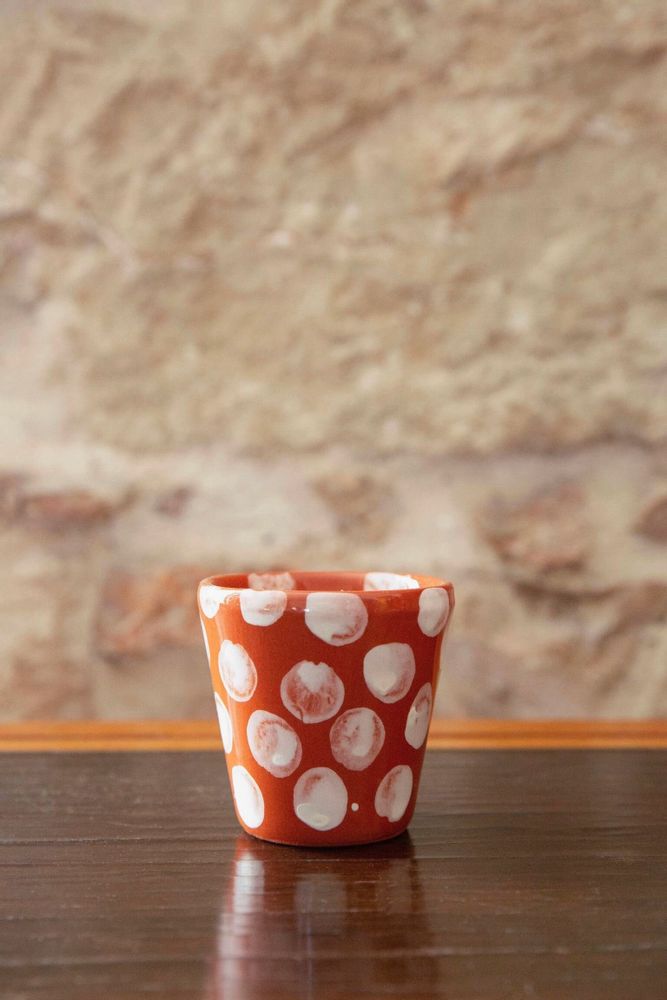 Mugs - Anthologist Dot Espresso Cup, Red Clay - ANTHOLOGIST