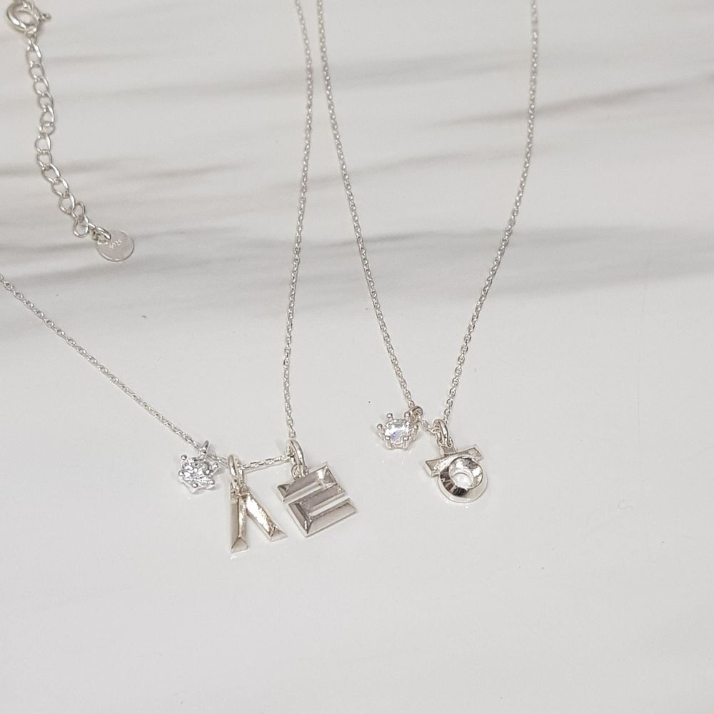Bijoux - [CLESSIDRA] Collier en argent OROSI Hangeul - KCDF