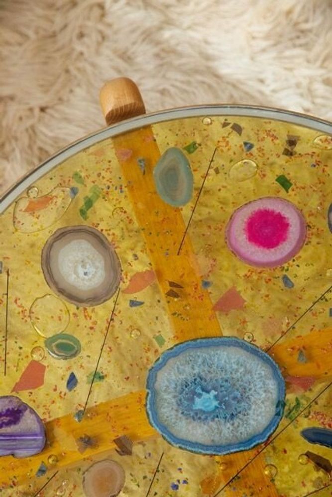 Autres tables  - Table en verre kaléidoscope en agate - ANTHOLOGIST