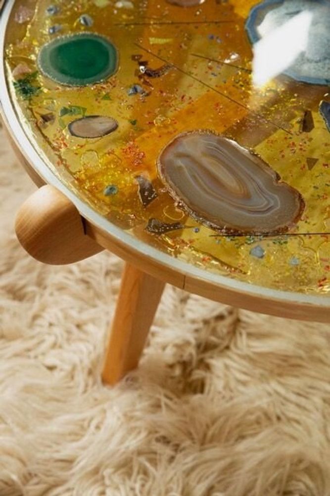 Autres tables  - Table en verre kaléidoscope en agate - ANTHOLOGIST