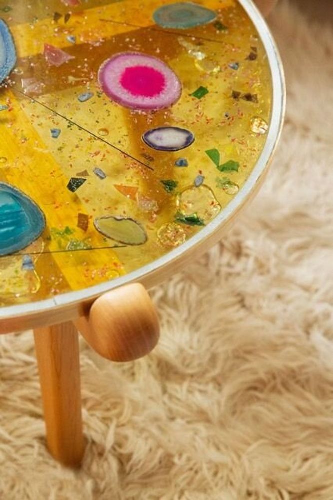 Autres tables  - Table en verre kaléidoscope en agate - ANTHOLOGIST