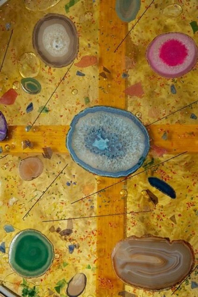 Autres tables  - Table en verre kaléidoscope en agate - ANTHOLOGIST