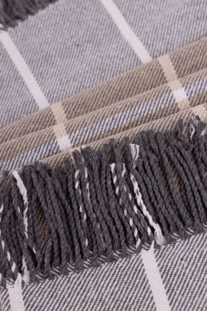 Plaids - Couverture ONTARIO, 140 x 200 cm, beige - DILIOS