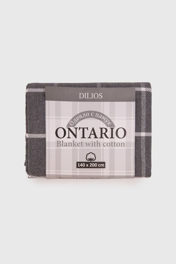 Throw blankets - Blanket ONTARIO, 140x200cm, Grey - DILIOS