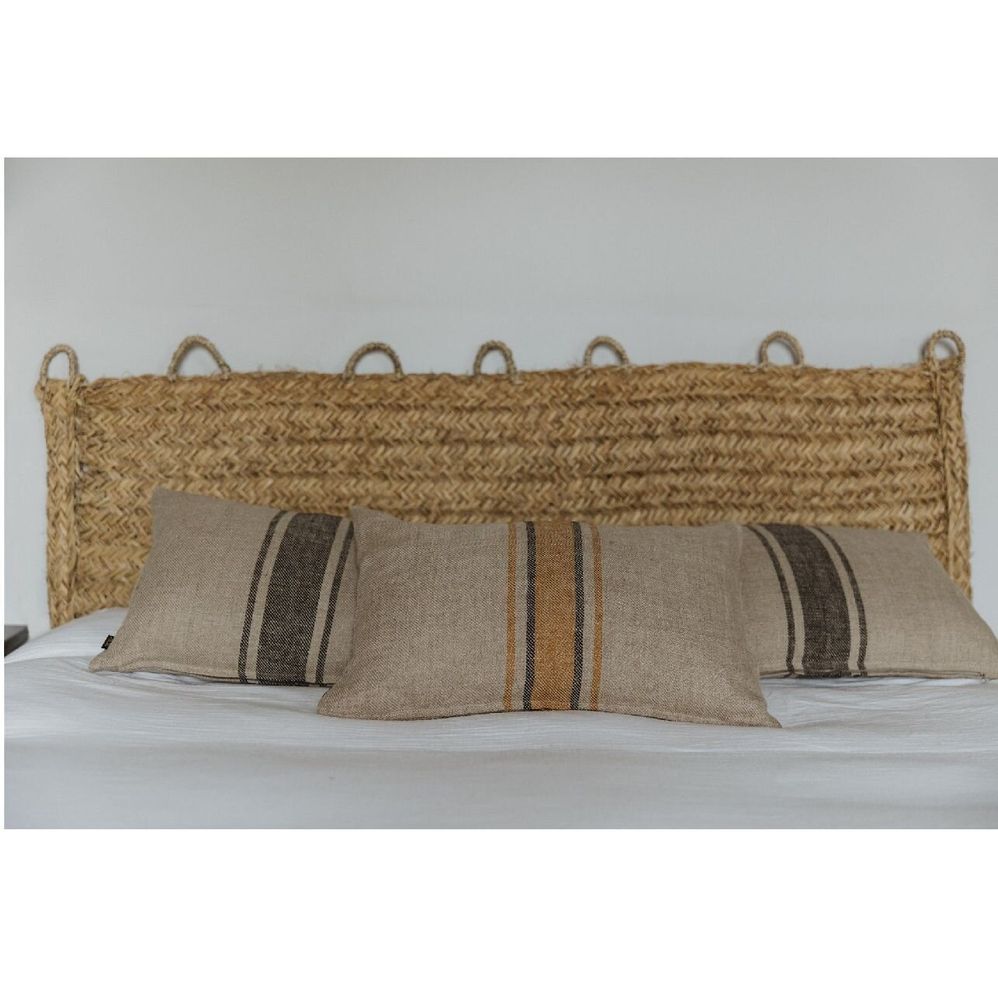 Other wall decoration - Handwoven natural fiber headboard – Bohemian chic bedroom - COSYDAR-DECO
