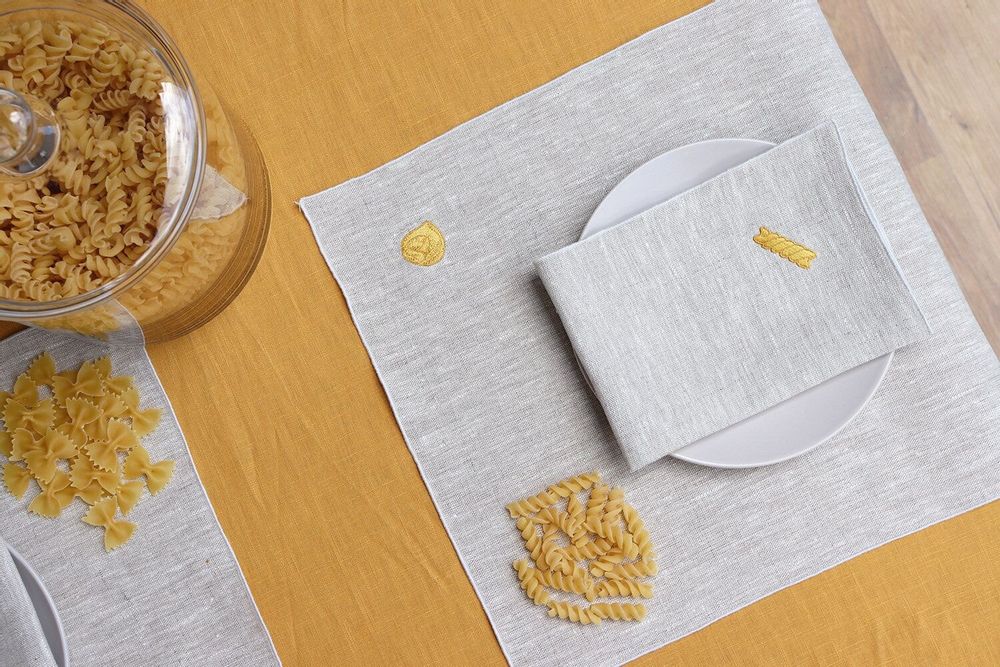 Linge de table textile - Serviette en lin | PASTA - GIARDINO SEGRETO