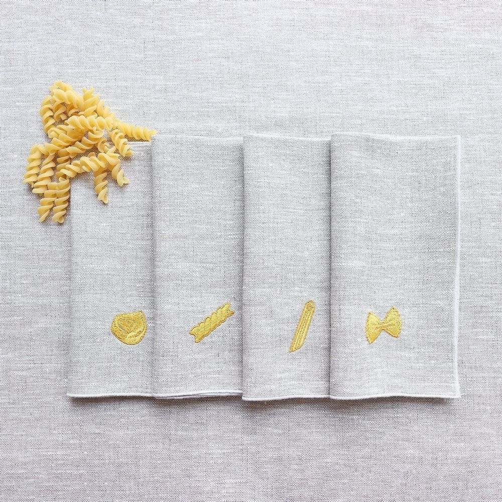 Linge de table textile - Serviette en lin | PASTA - GIARDINO SEGRETO
