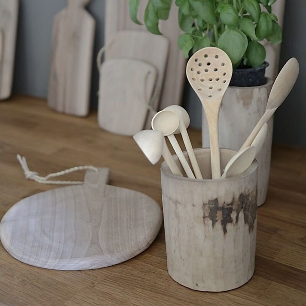 Cutlery set - Wood and natural fiber kitchenware – Handmade eco design - COSYDAR-DECO