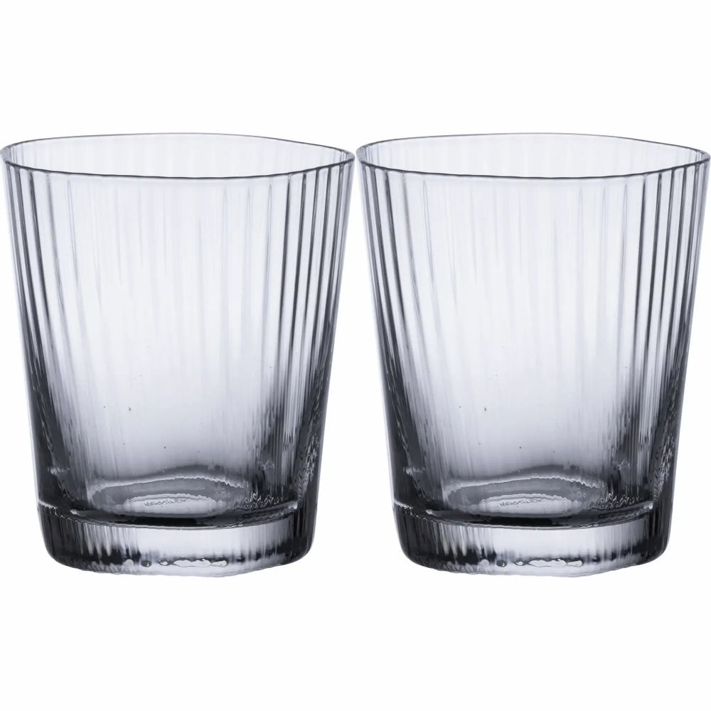Glass - Vuolle Tumbler Stripe 2 pcs Clear 25 cl - PENTIK
