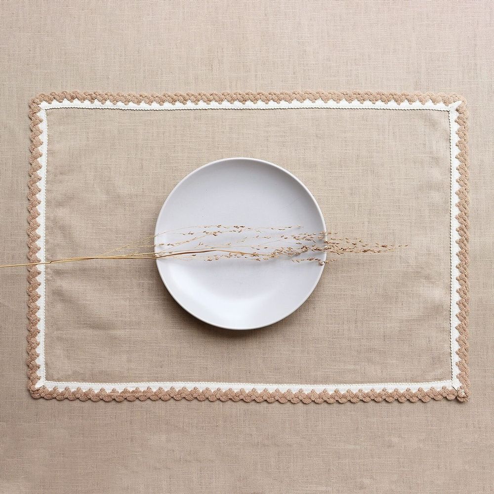 Linge de table textile - Set de table en lin | TRICOT - GIARDINO SEGRETO