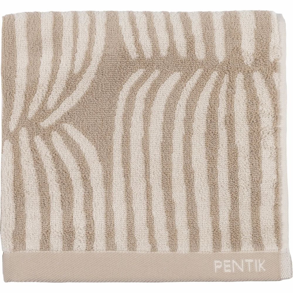 Bath towels - Vilja Hand Towel Light Brown 50x70 cm - PENTIK