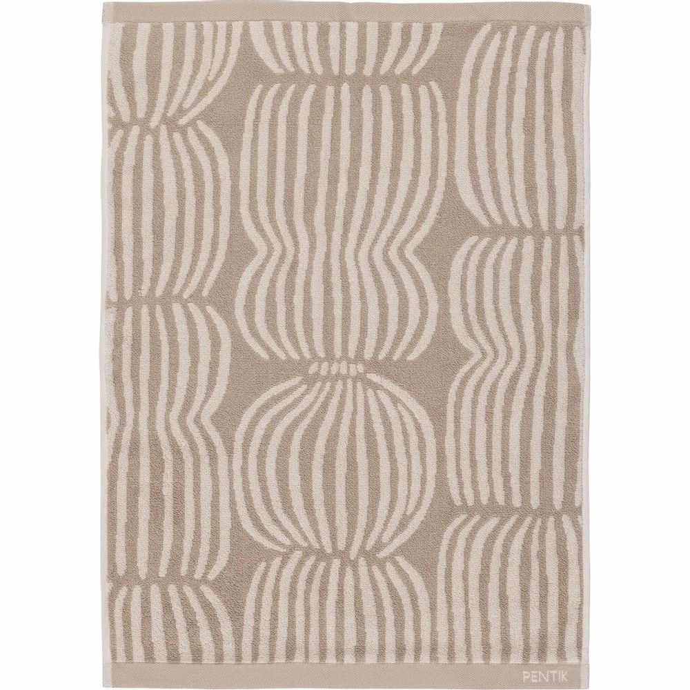 Bath towels - Vilja Hand Towel Light Brown 50x70 cm - PENTIK
