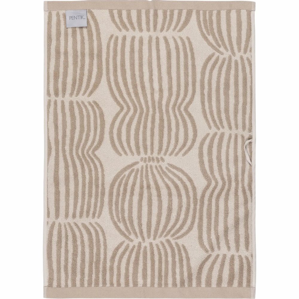 Bath towels - Vilja Hand Towel Light Brown 50x70 cm - PENTIK