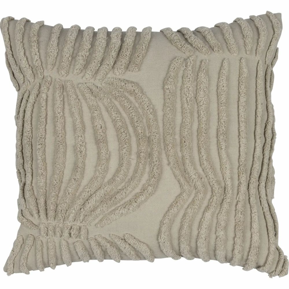 Coussins textile - Housse de coussin capitonnée Vilja marron clair 45x45 cm - PENTIK