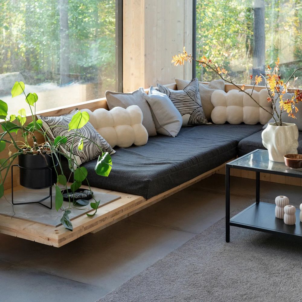 Fabric cushions - Pahka Velvet Cushion Natural White 30x53 cm - PENTIK