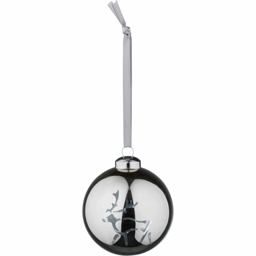 Decorative objects - Saaga Glass Bauble Silver 8 cm - PENTIK