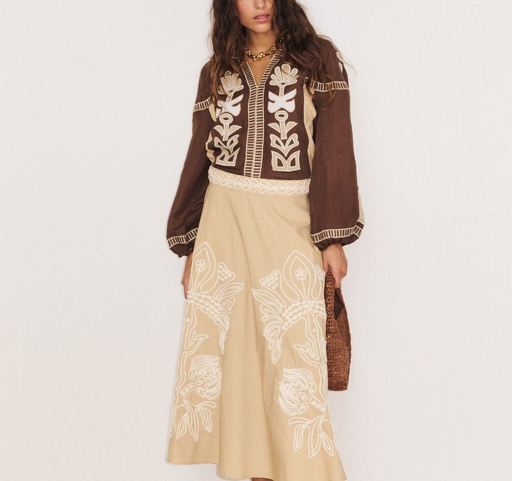 Apparel - 113. ALMA LONG SKIRT - STELLA FOREST