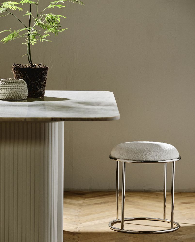 Stools - KOMATI stool - ivory + brown - NORDAL