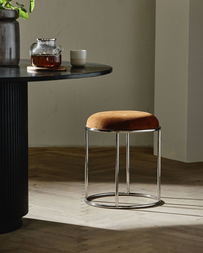 Stools - KOMATI stool - ivory + brown - NORDAL