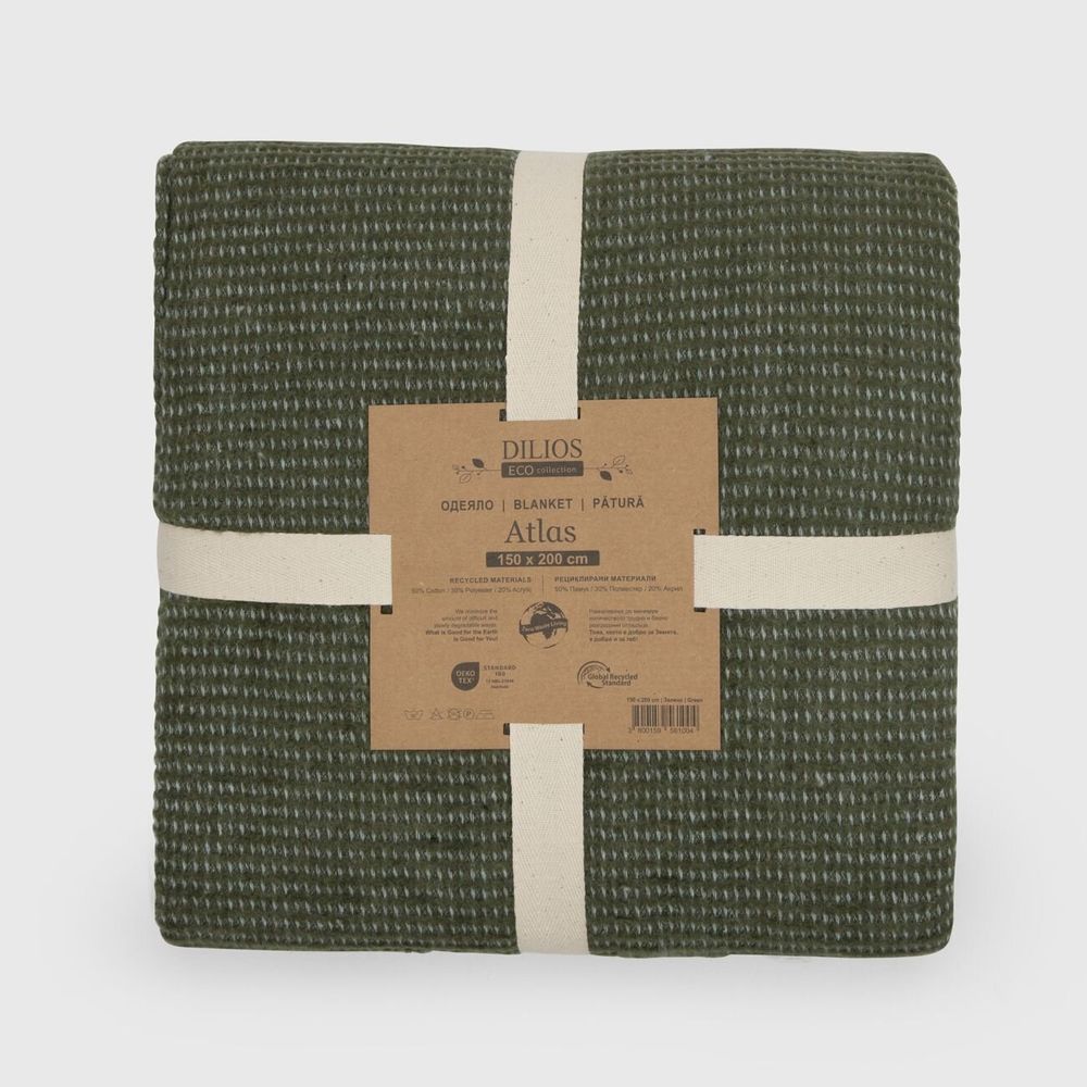 Throw blankets - Blanket Atlas , 150x200cm, green - DILIOS